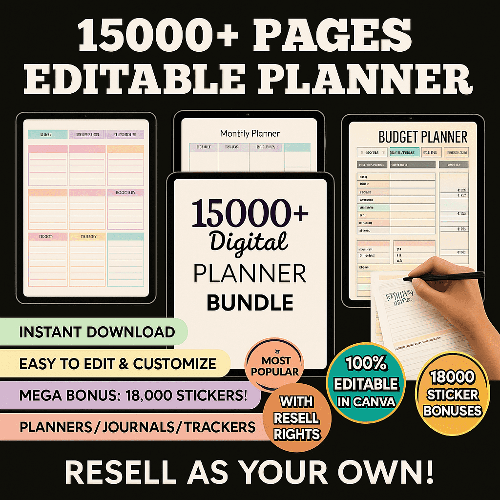 digital planner bundle